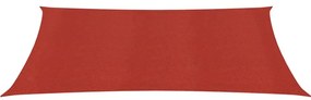 vidaXL Πανί Σκίασης Κόκκινο 3,5 x 4,5 μ. από HDPE 160 γρ./μ²