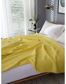 Κουβέρτα πικέ Eliot Yellow Υπέρδιπλη (220×240)