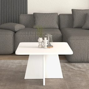 Τραπεζάκι σαλονιού Sugar  χρώμα λευκό 60x60x36,8εκ.