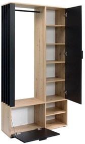 MILO hallway waredrobe artisan/black