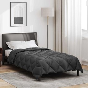 vidaXL Χειμερινό Παπλωματοθήκη Ανθρακί 135 x 200 cm Μικροΐνες