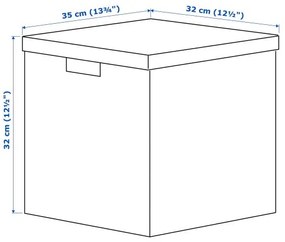 TJENA κουτί αποθήκευσης με καπάκι, 32x35x32 cm 204.692.99