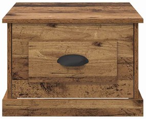 vidaXL Τραπεζάκι σαλονιού with Drawer Παλαιό ξύλο 50 x 50 x 35 cm