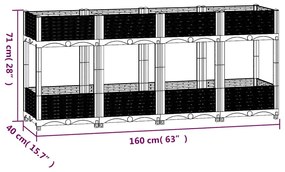 vidaXL Ζαρντινιέρα 160 x 40 x 71 εκ. από Πολυπροπυλένιο