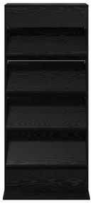 vidaXL Ράφι Περιοδικών Μαύρη Οξυά 70 x 41 x 156 εκ. Επεξεργασμένο ξύλο
