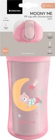 Παγούρι 220ml Με Καλαμάκι Kikka Boo Moony Me Pink