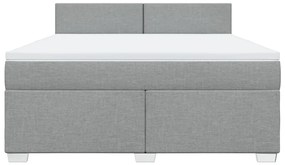 ΚΡΕΒΑΤΙ BOXSPRING ΜΕ ΣΤΡΩΜΑ ΑΝΟΙΧΤΟ ΓΚΡΙ 180X200 ΕΚ. ΥΦΑΣΜΑΤΙΝΟ 3285960