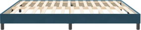 vidaXL Κρεβάτι Boxspring χωρίς Στρώμα Σκούρο Μπλε 200x220 εκ Βελούδινο