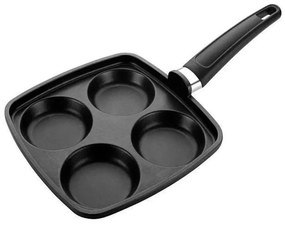 Τηγάνι Pancakes Αντικολλητικό 4 Θέσεων Premium 601262 22x22cm Black Tescoma 22cm Αλουμίνιο