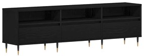 vidaXL Ντουλάπι TV Μαύρη δρυς 150 x 30 x 44.5 εκ. Επεξεργασμένο ξύλο