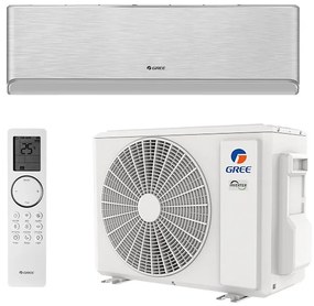 Gree Airy GWH18AVDXE-K6DNA1A, 18000 BTU, 35 m2, A+++, Wi-Fi, R-32, Ασημί