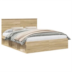 vidaXL Σκελετός Κρεβατιού Sonoma Δρυς 160 x 200 cm