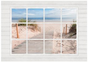 Φωτοταπετσαρία - Window &amp; beach 200x140