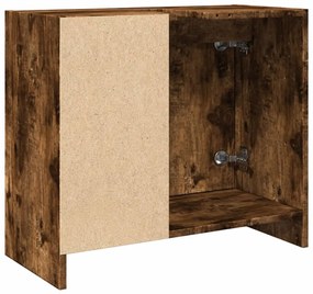 vidaXL Ντουλάπι Νιπτήρα Καπνιστή Δρυς 63x29x55 εκ. Επεξεργασμένο Ξύλο