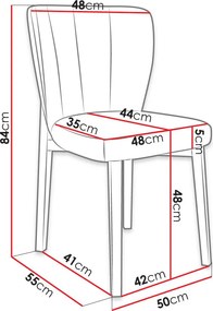 καρέκλα Siona S106-Gkri Anoixto - 50.00Χ55.00Χ84.00cm