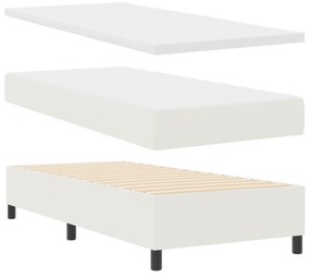 vidaXL Κρεβάτι Box Spring  με Στρώμα & LED Κρεμ 80x200 εκ Κορντούρα