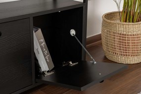 Μπουφές Ξύλο Μαύρο / Μαύρο SOLACE 120x29,5x77