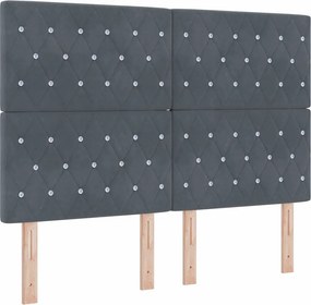 vidaXL Κεφαλάρι Σκούρο Γκρι 144 cm Βελούδο
