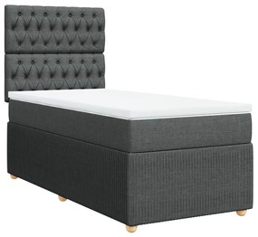 ΚΡΕΒΑΤΙ BOXSPRING ΜΕ ΣΤΡΩΜΑ ΣΚΟΥΡΟ ΓΚΡΙ 80X200 ΕΚ. ΥΦΑΣΜΑΤΙΝΟ 3291891