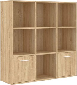 vidaXL Βιβλιοθήκη Χρώμα Sonoma Δρυς 98 x 30 x 98 εκ. από Επεξ. Ξύλο