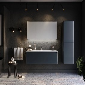 Martin Bella Anthracite 100  MDF - Πάγκος με Νιπτήρα &amp; Καθρέπτη