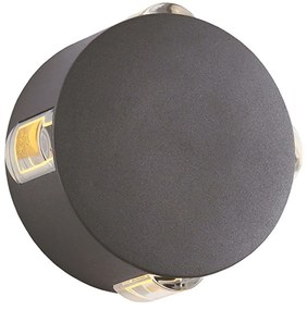 Φωτιστικό Τοίχου - Απλίκα Menfi LG2621G Φ11,2x6,3cm Led 170lm 5W 3000K Dark Grey Aca