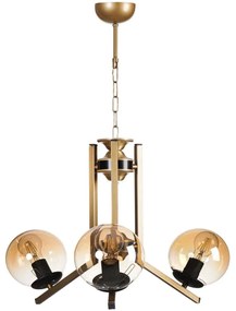 Φωτιστικό Οροφής 534LUN5844 60x75cm 3xE27 40W Gold-Honey Opviq