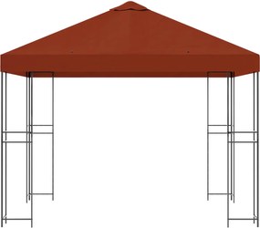 vidaXL Κιόσκι 3 x 3 m Τερακότα Πολυεστέρας και Χάλυβας 190 gsm