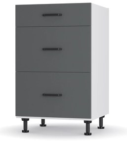 Modest Κάτω Ντουλάπι Συρταριέρα Ανθρακί 50x48x82cm