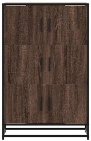 Highboard καφέ δρυς Κατασκευασμένο ξύλο και μέταλλο - Καφέ