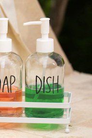 Soap Dispenser Set (3 Pieces) Basic Transparent