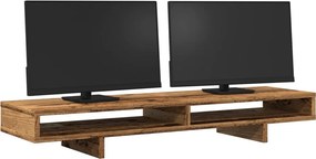 vidaXL Βάση Οθόνης Όψη Παλαιού Ξύλου 100x27x15 εκ. από Επεξ. Ξύλο