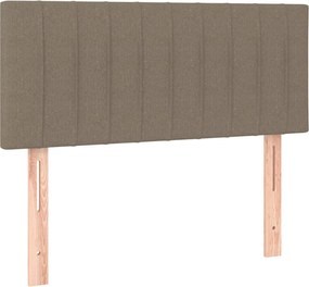 vidaXL Κρεβάτι Boxspring με Στρώμα &amp; LED Taupe 80x200 εκ. Υφασμάτινο