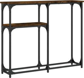 vidaXL Τραπέζι Κονσόλα Καπνιστή Δρυς 90x22,5x75 εκ. Επεξεργ. Ξύλο