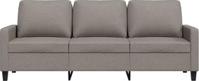 vidaXL Καναπές Τριθέσιος Taupe 180 εκ. Υφασμάτινος