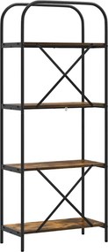 vidaXL Ράφι Βιβλίων 4 επιπέδων 60 x 30 x 146 εκ Επεξεργασμένο ξύλο