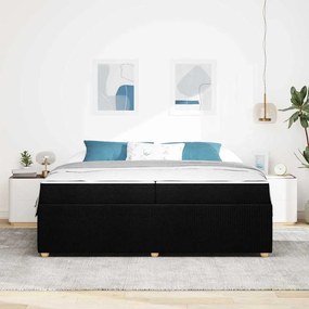 vidaXL Σκελετός Κρεβατιού Άλλο Μαύρο 200 x 200 cm ύφασμα