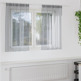 vidaXL Κουρτίνες 2 pcs Σκούρο γκρι 140 x 140 εκ. Πολυεστέρας