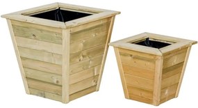 Ξύλινη γλάστρα Βέρνη 45(Y) x 45 x 45εκ