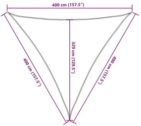 Πανί Σκίασης Λευκό 4 x 4 x 4 μ. από HDPE 160 γρ./μ² - Λευκό