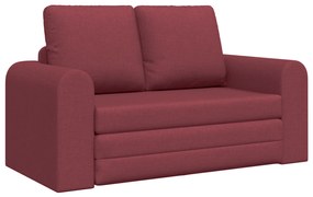 vidaXL Διθέσιος Καναπές 2-σε-1 Μπορντό 148x71x83 cm Ύφασμα