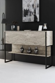 Μπουφές Τραβερτίνη / Μαύρο FOCOS 120x30x80