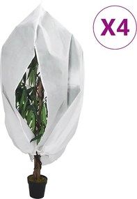 vidaXL Καλύμματα Φυτών Αντιπαγετικά Φερμουάρ 4τεμ. 70 γρ/μ² 3,14x2,5μ.