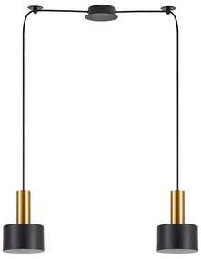 Φωτιστικό Οροφής Adept Tube 77-8634 50x14x300cm 2xE27 60W Black-Gold Homelighting