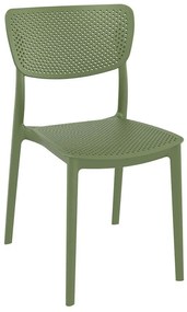 Καρέκλα Πολυπροπυλενίου Lucy Olive Green 45Χ53Χ82εκ.
