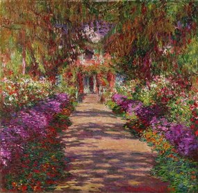 Monet, Claude - Εκτύπωση έργου τέχνης A Pathway in Monet's Garden, Giverny, 1902, (40 x 40 cm)