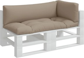 vidaXL Μαξιλάρια Παλέτας 3 τεμ. Taupe Υφασμάτινα