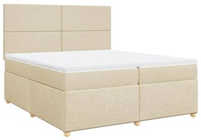 ΚΡΕΒΑΤΙ BOXSPRING ΜΕ ΣΤΡΩΜΑ ΚΡΕΜ 200X200 ΕΚ. ΥΦΑΣΜΑΤΙΝΟ 3293685