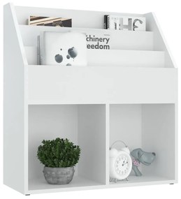vidaXL Παιδική Ραφιέρα Περιοδικών Λευκή 71x30x78,5 εκ. από Μοριοσανίδα