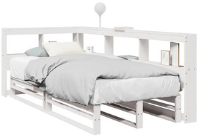 vidaXL Κρεβάτι Βιβλιοθήκη Χωρίς Στρώμα 100x200 εκ. Μασίφ Ξύλο Πεύκο